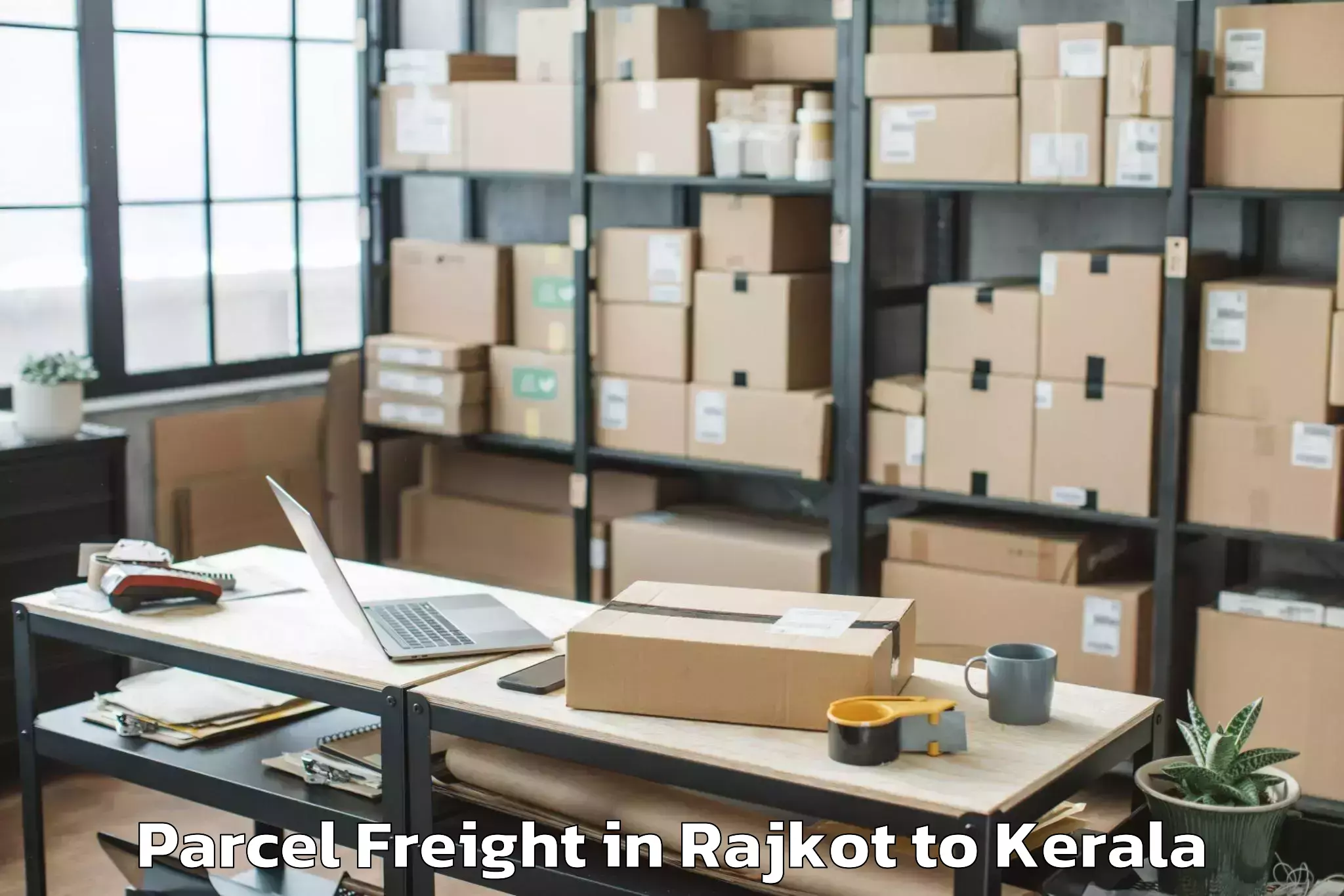 Book Rajkot to Kalavoor Parcel Freight